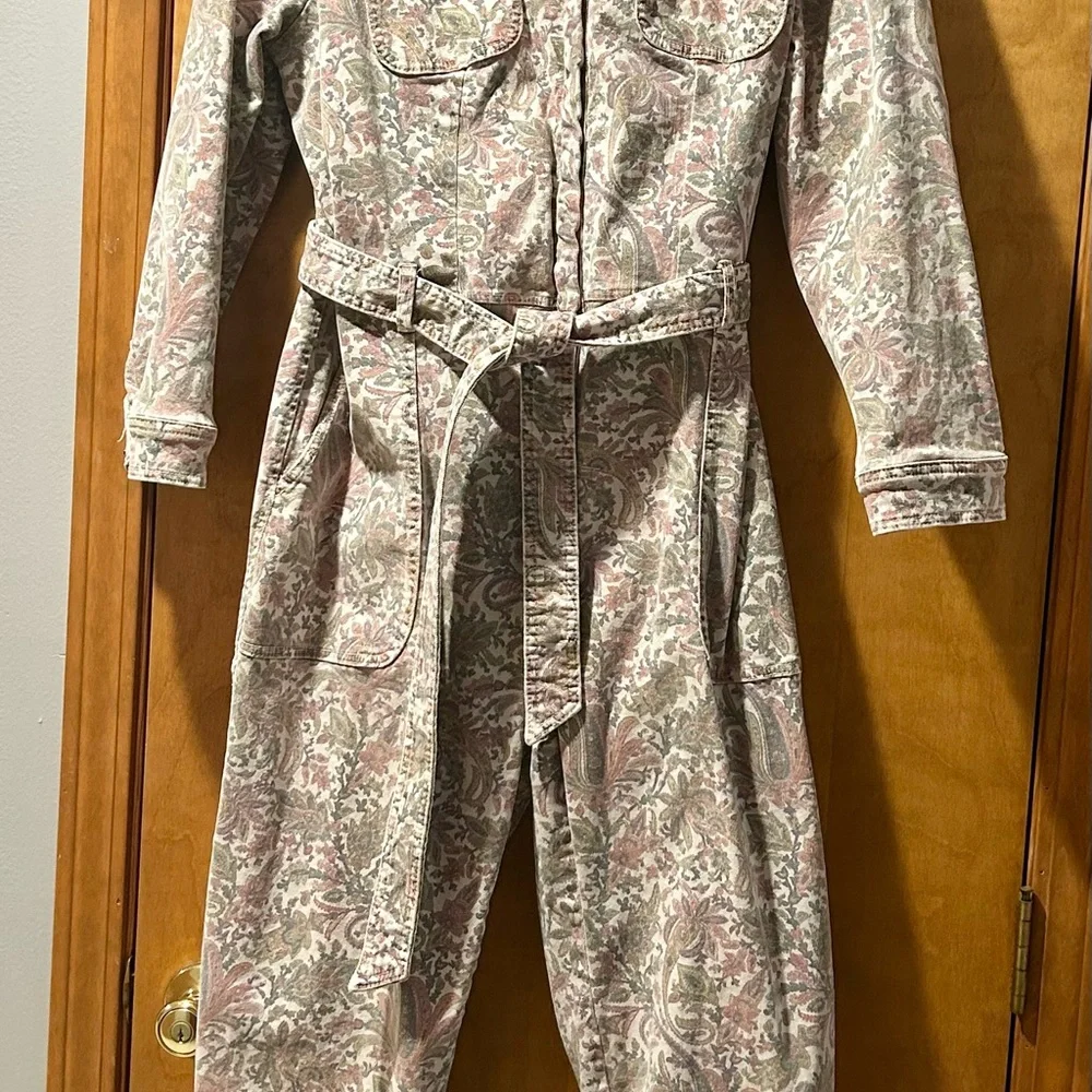 Anthropologie Paisley Denim Jumpsuit - Picture 3 of 5